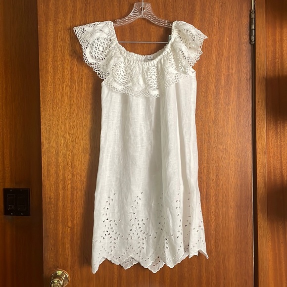 Handmade linen & lace dress from Italy - Picture 4 of 14